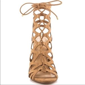 Aldo Suede Lace Up Sandal Heels Size 6